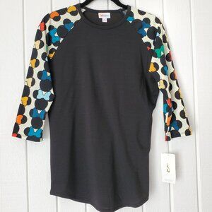 Minnie Mouse Disney LuLaRoe Randy Baseball Raglan Tee T-shirt Disneyland NWT